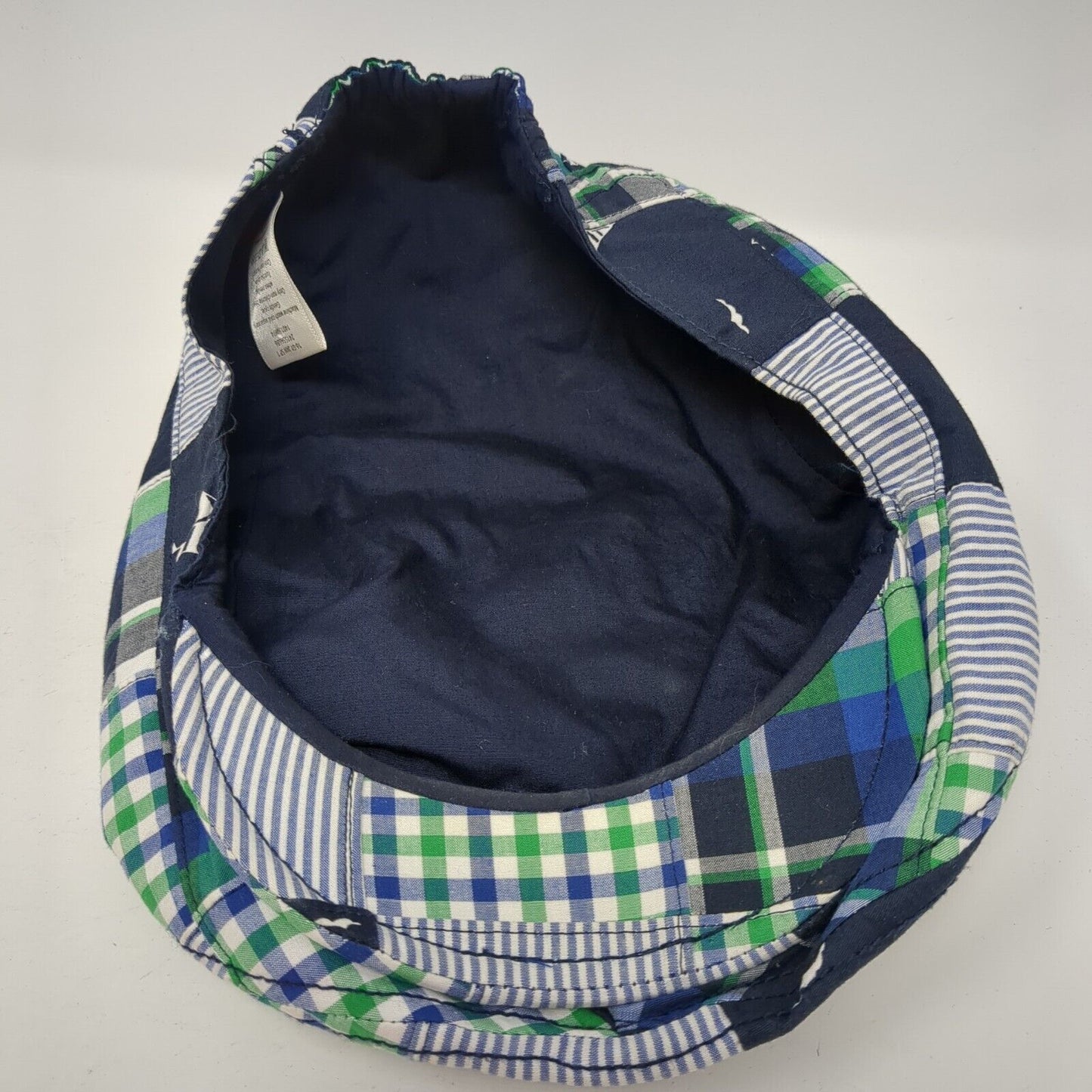Gymboree Beret Hat Multicolor Large Sailboat Plaid Lightweight Cotton