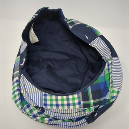 Gymboree Beret Hat Multicolor Large Sailboat Plaid Lightweight Cotton