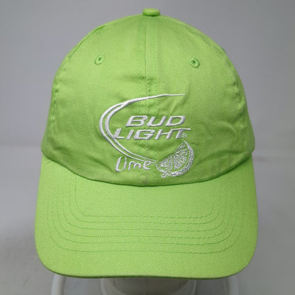 Bud Light Green Baseball Cap One Size Strapback Hat Embroidered Beer Lime Wedge