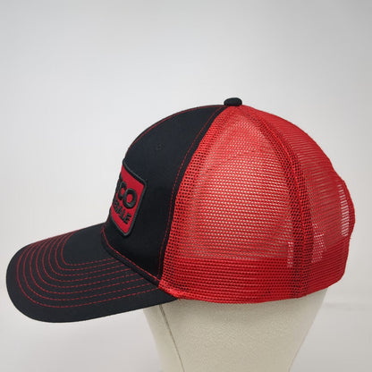 Bamko Costco Wholesale Trucker Hat Black Red One Size Mesh Snapback Stitch