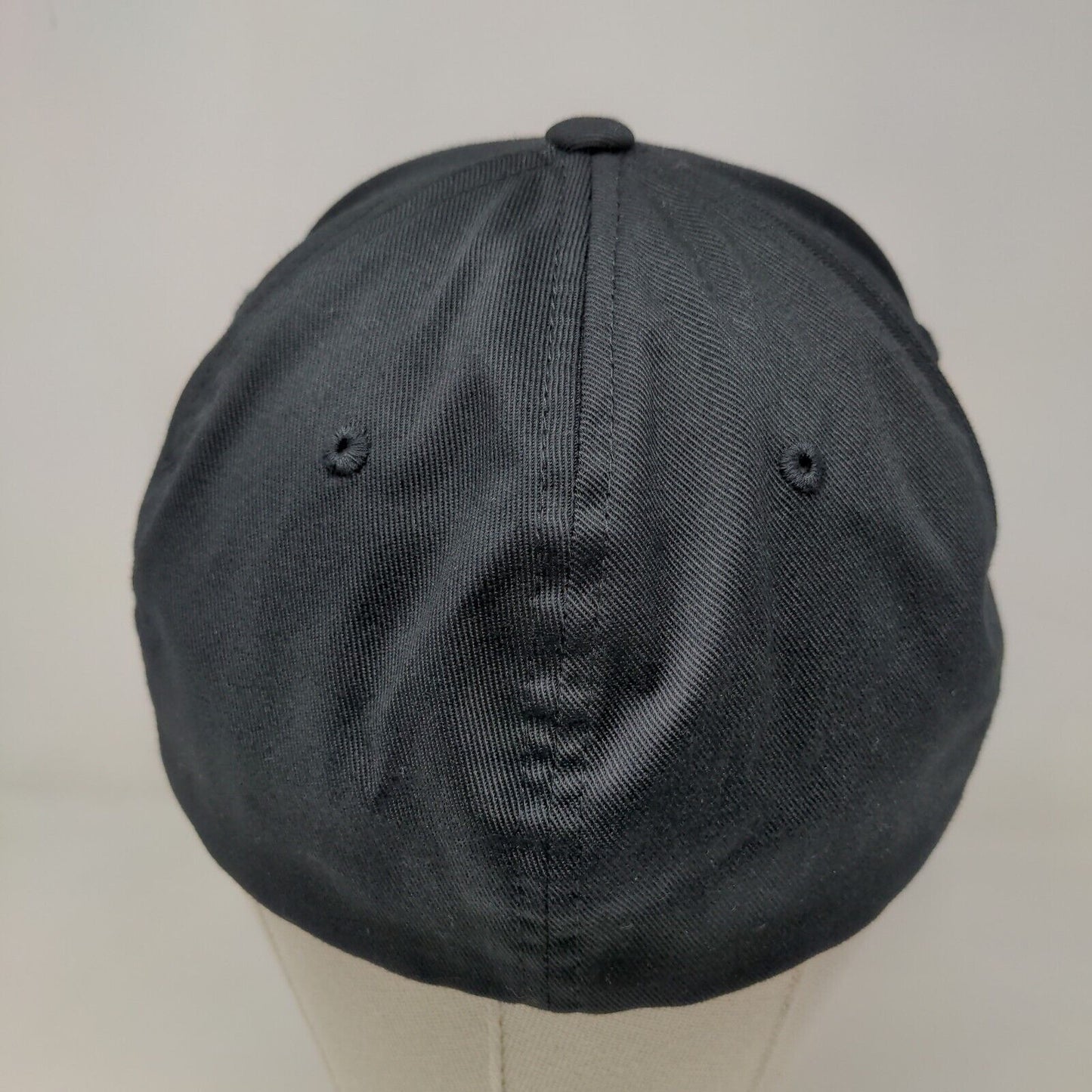 Port Authority Men's Fitted Hat Black Size L/XL Embroidered H Logo Poly Blend