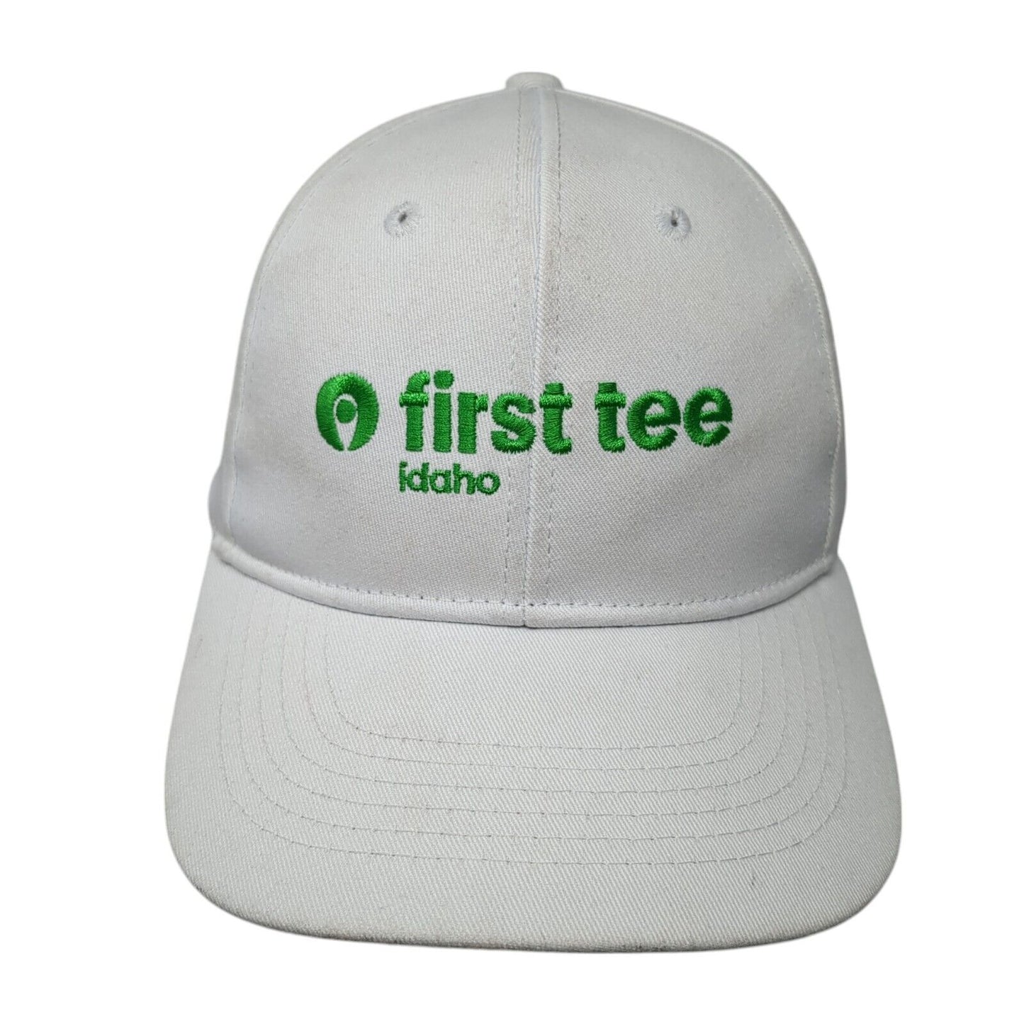 First Tee Idaho Strapback Hat White One Size Adjustable Embroidered