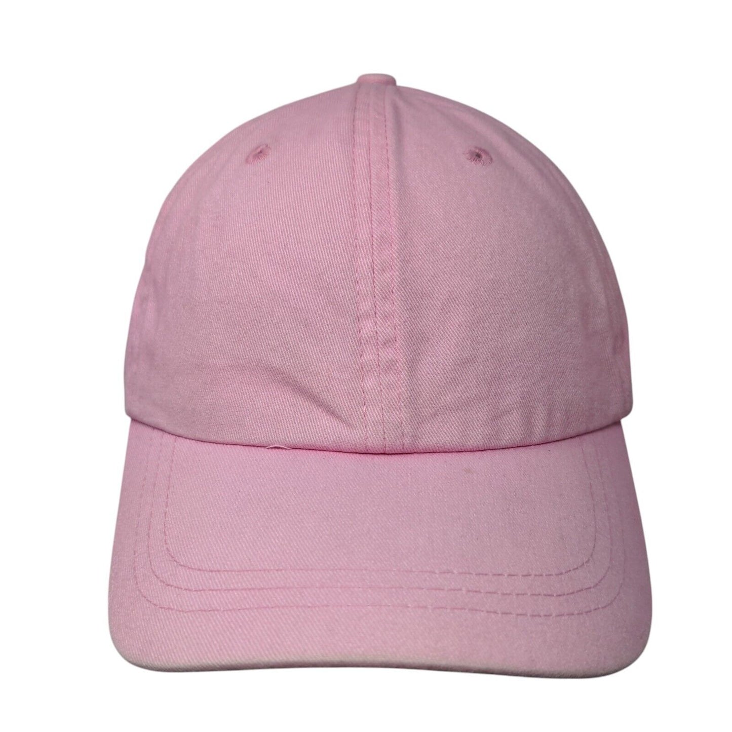 Unbranded Slideback Hat Pink OSFM Adjustable Vented Holes 6 Panel Blank