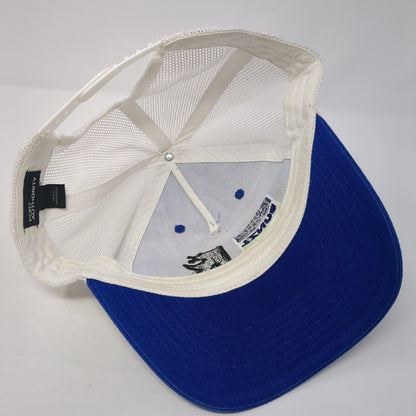 BUNZL Snapback Trucker Hat Blue One Size Adjustable Mesh Back Port Authority