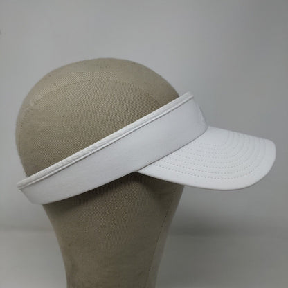 Adidas Women's Sun Visor Cap Hat White Embroidered Logo Polyester Blend