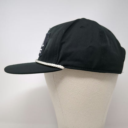 Richardson 5 Panel Hat Black One Size Midtown Ranch Logo Rope Snapback Patch