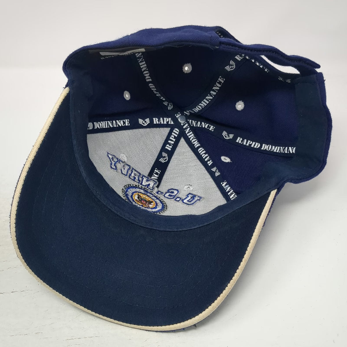 Rapid Dominance Baseball Cap Blue One Size US Navy Veteran Embroidered Hat