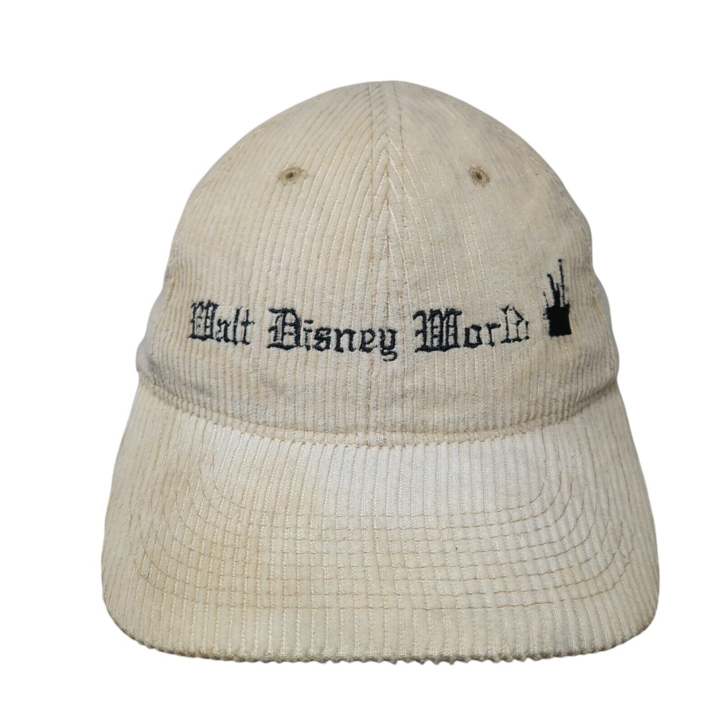 Walt Disney World Slideback Hat Tan One Size Adjustable Corduroy Mickey Mouse