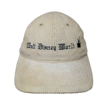 Walt Disney World Slideback Hat Tan One Size Adjustable Corduroy Mickey Mouse