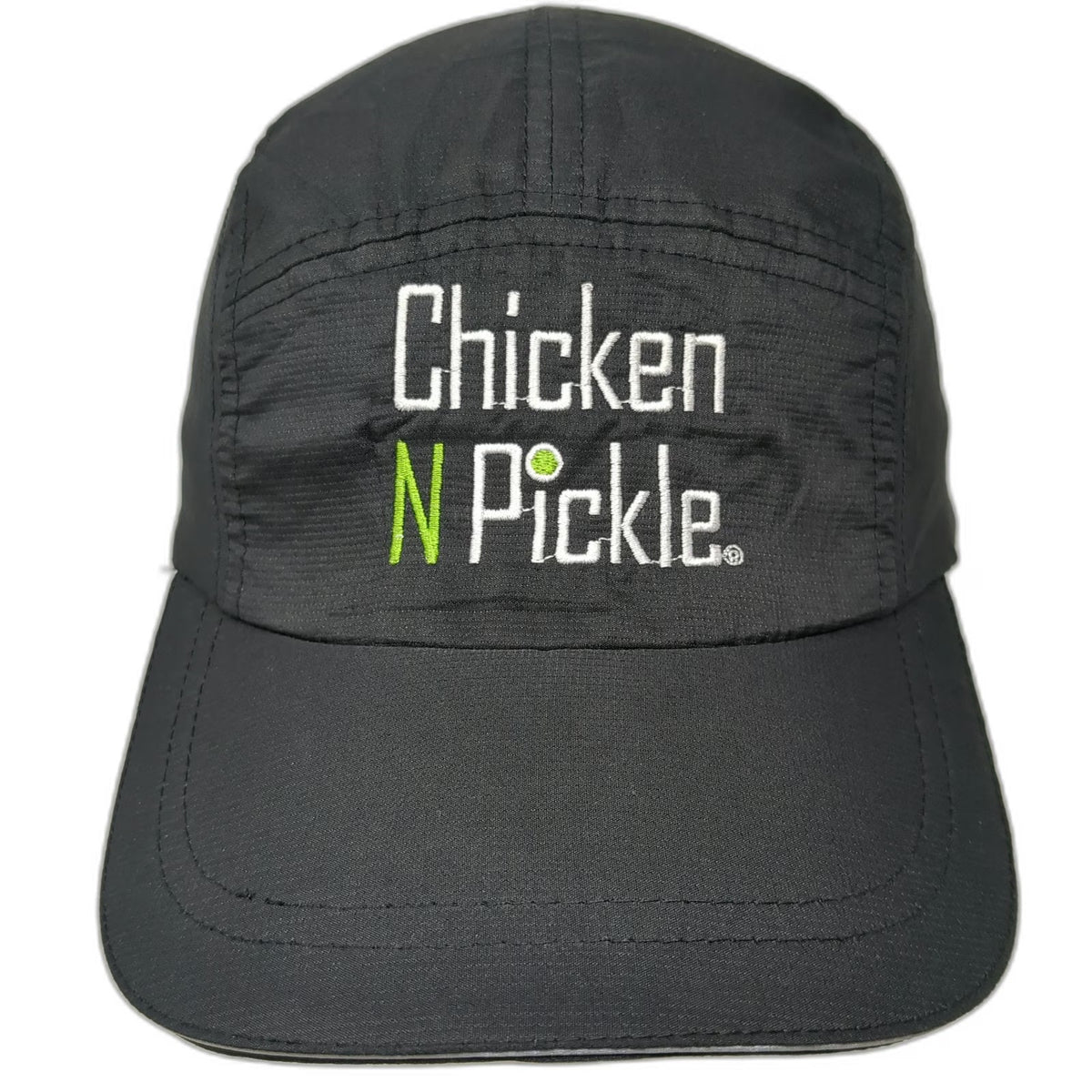 Otto 5 Panel Black One Size Hat Chicken N Pickle Reflective Strapback Polyester