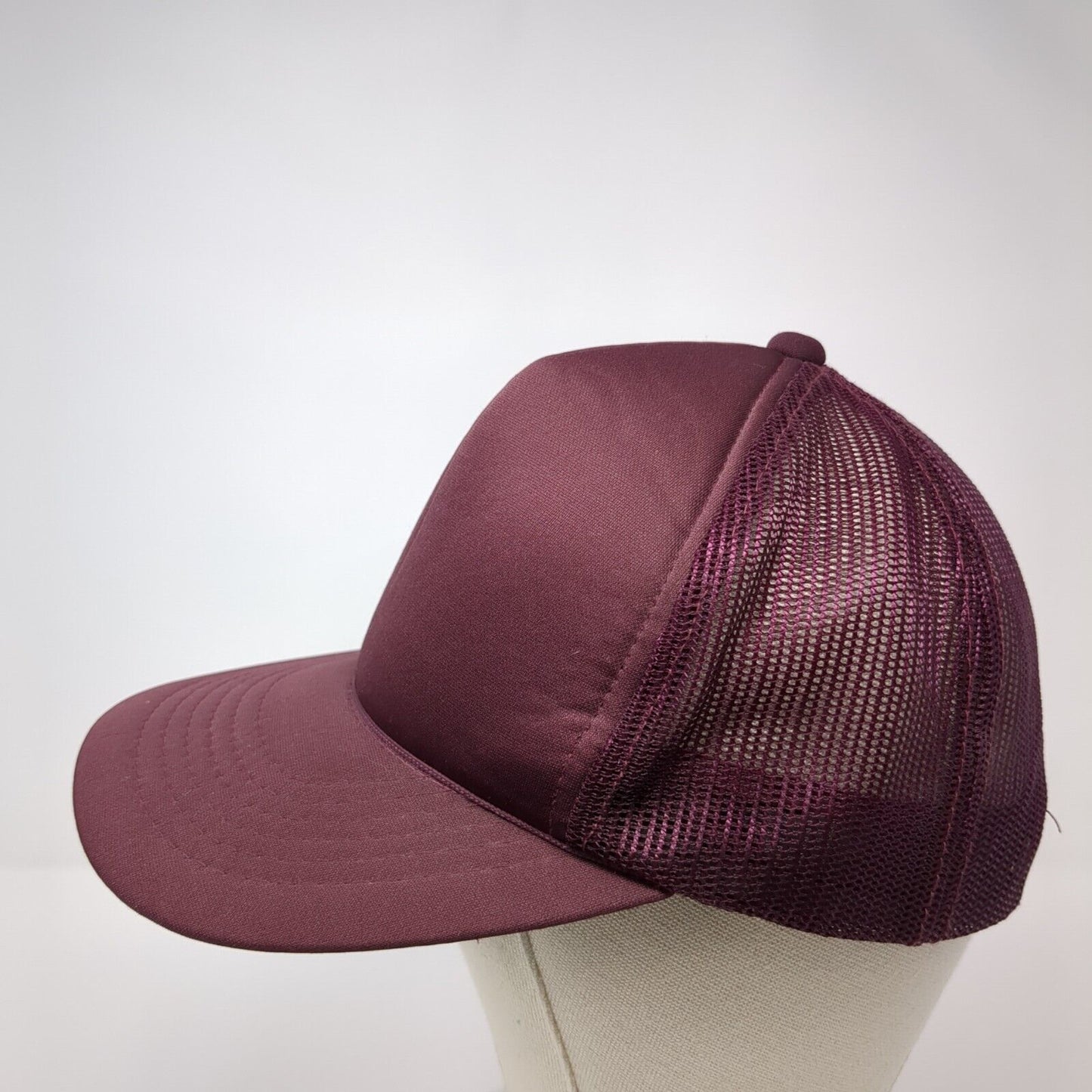 Young An Snapback Mesh Back Rope Trucker Hat Red One Size Adjustable