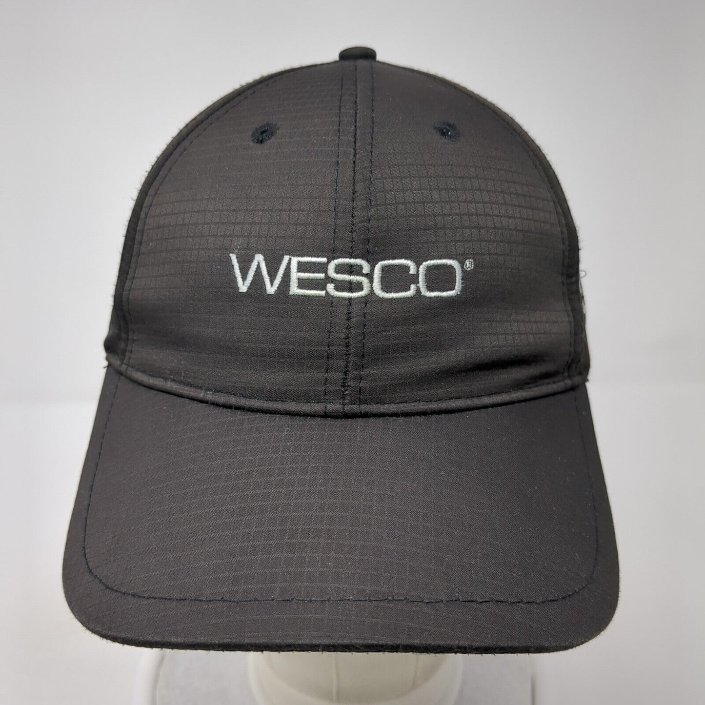 Wesco Strapback Golf Hat Black One Size Adjustable Cap America 6 Panel