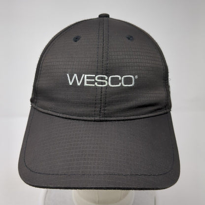 Wesco Strapback Golf Hat Black One Size Adjustable Cap America 6 Panel