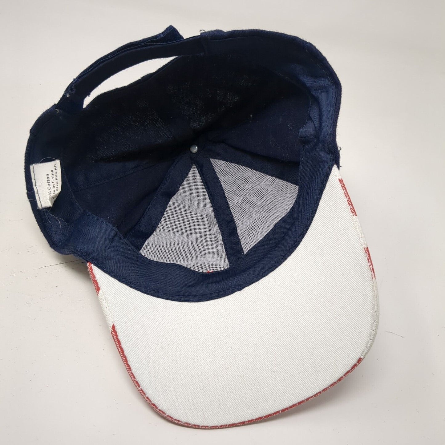 USA Flag Strapback Hat Multicolor One Size Adjustable Embroidered