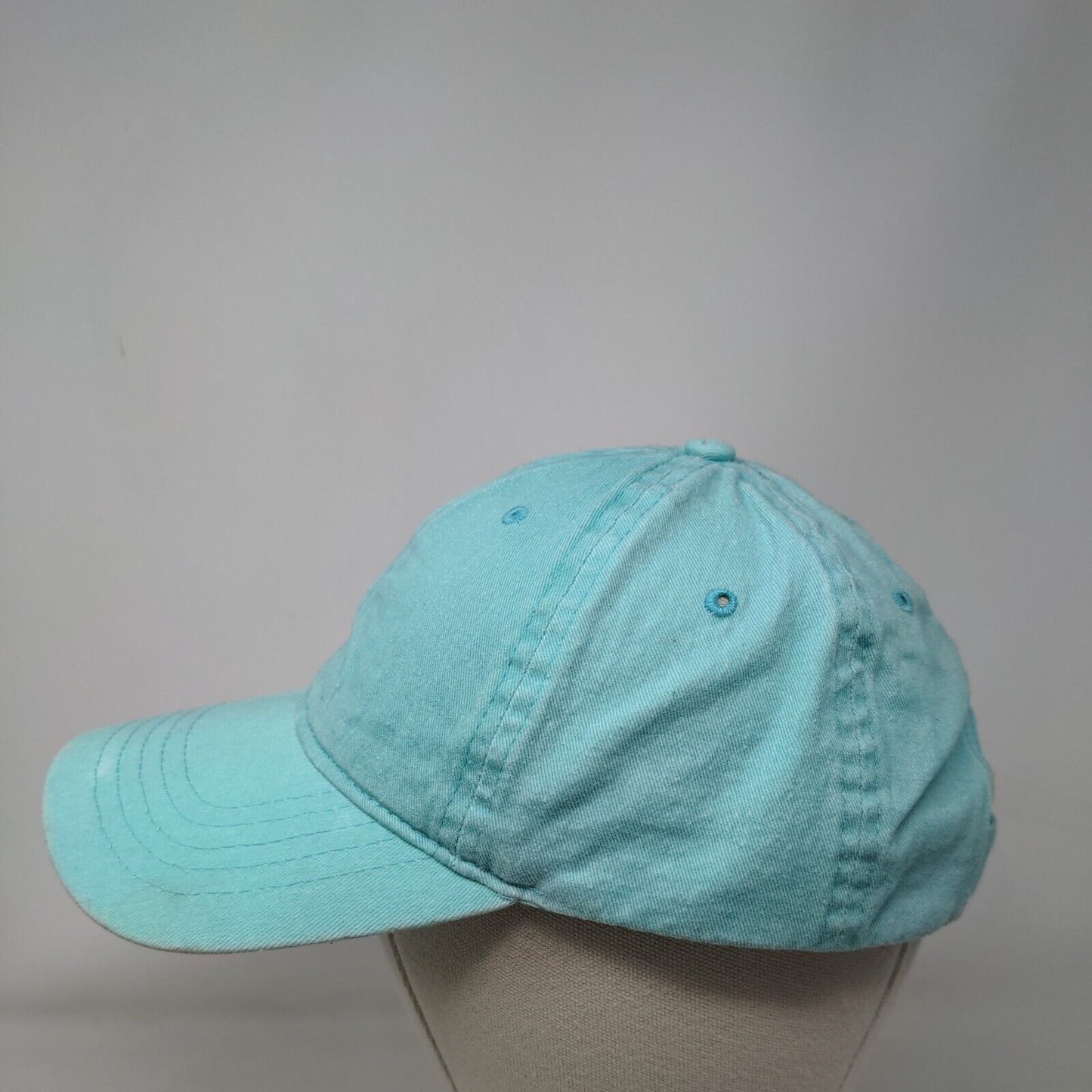 Unbranded Strapback Hat Blue Spearmint OSFM Adjustable Solid Blank