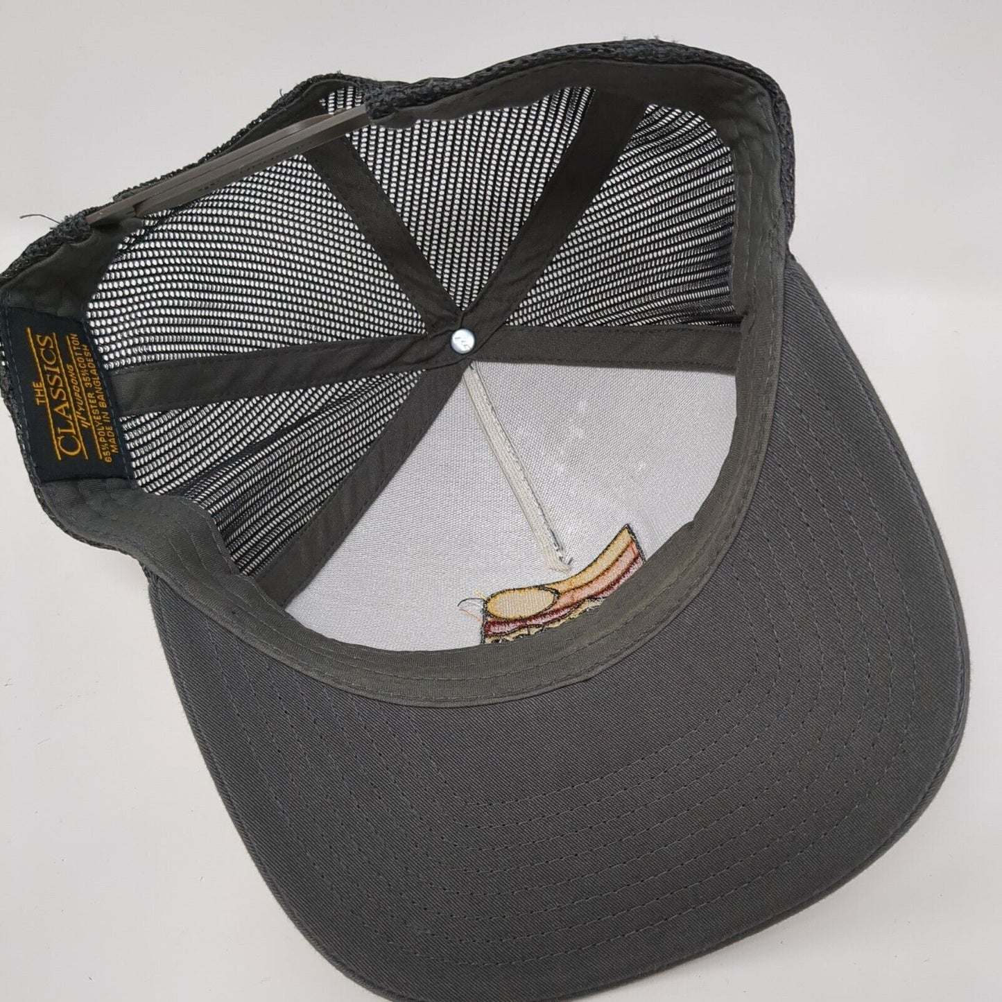 Idaho Snapback Trucker Hat Gray One Size Adjustable Mesh Back Classics Yupoong