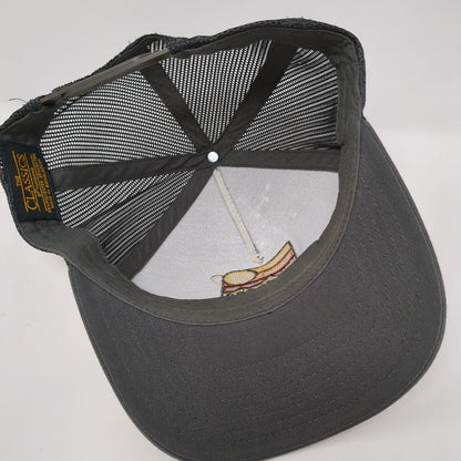 Idaho Snapback Trucker Hat Gray One Size Adjustable Mesh Back Classics Yupoong