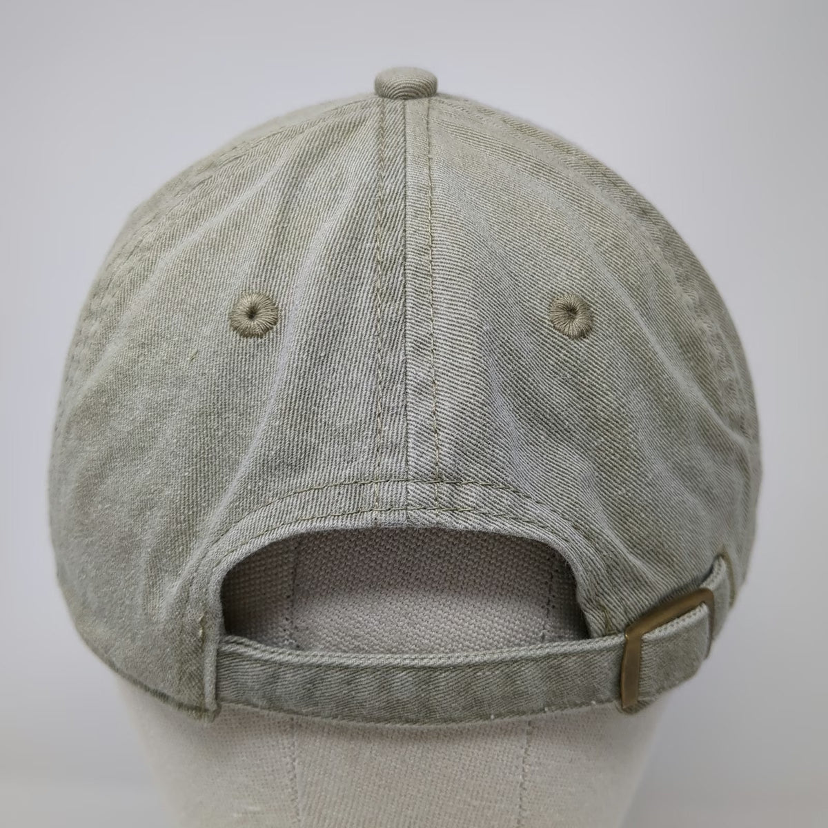 Authentic Pigment Baseball Cap Green One Size Distressed Patch Frayed Brim Hat