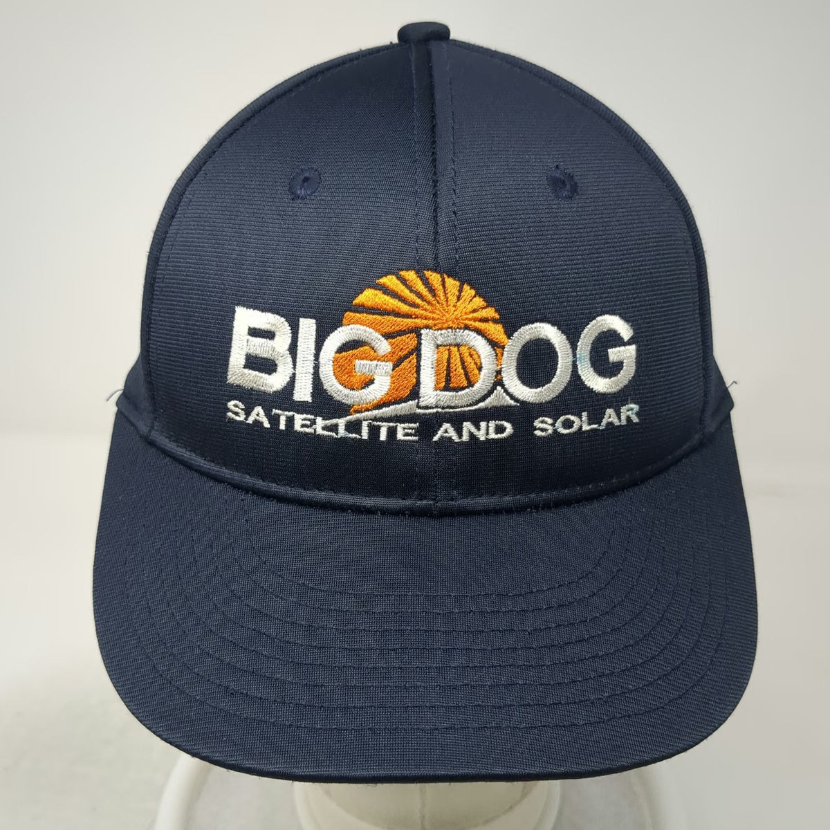 Sweet Caps Baseball Cap Blue M Big Dog Satellite and Solar Stretch Fit Hat