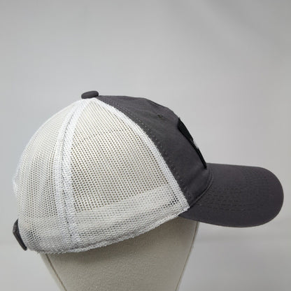 Bergara Strapback Trucker Hat Gray OS Adjustable Mesh Back Platinum Outdoor Cap