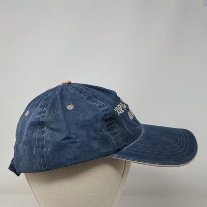 Copper Harbor Michigan Strapback Hat Blue One Size Embroidered