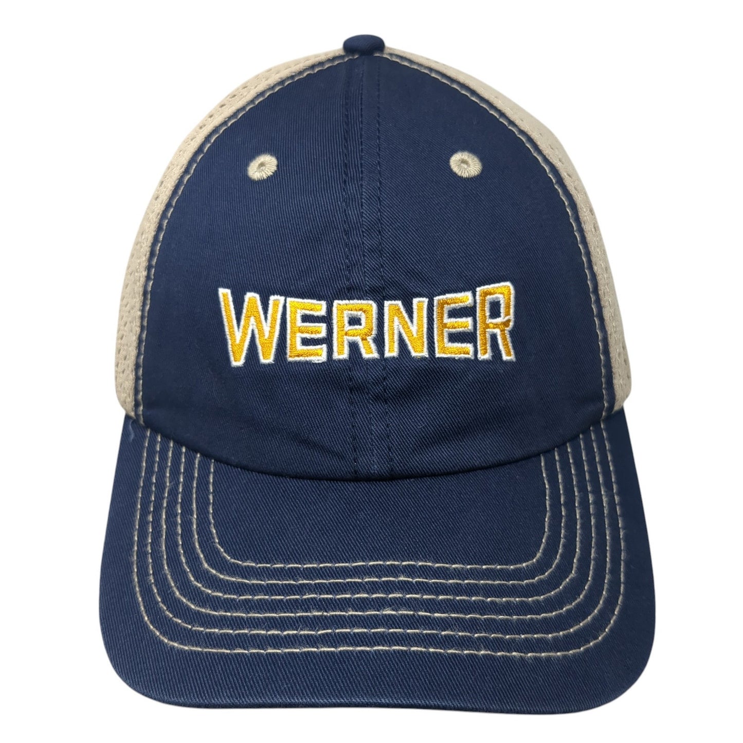 Werner Strapback Hat Multi One Size Adjustable Embroidered Colorblock
