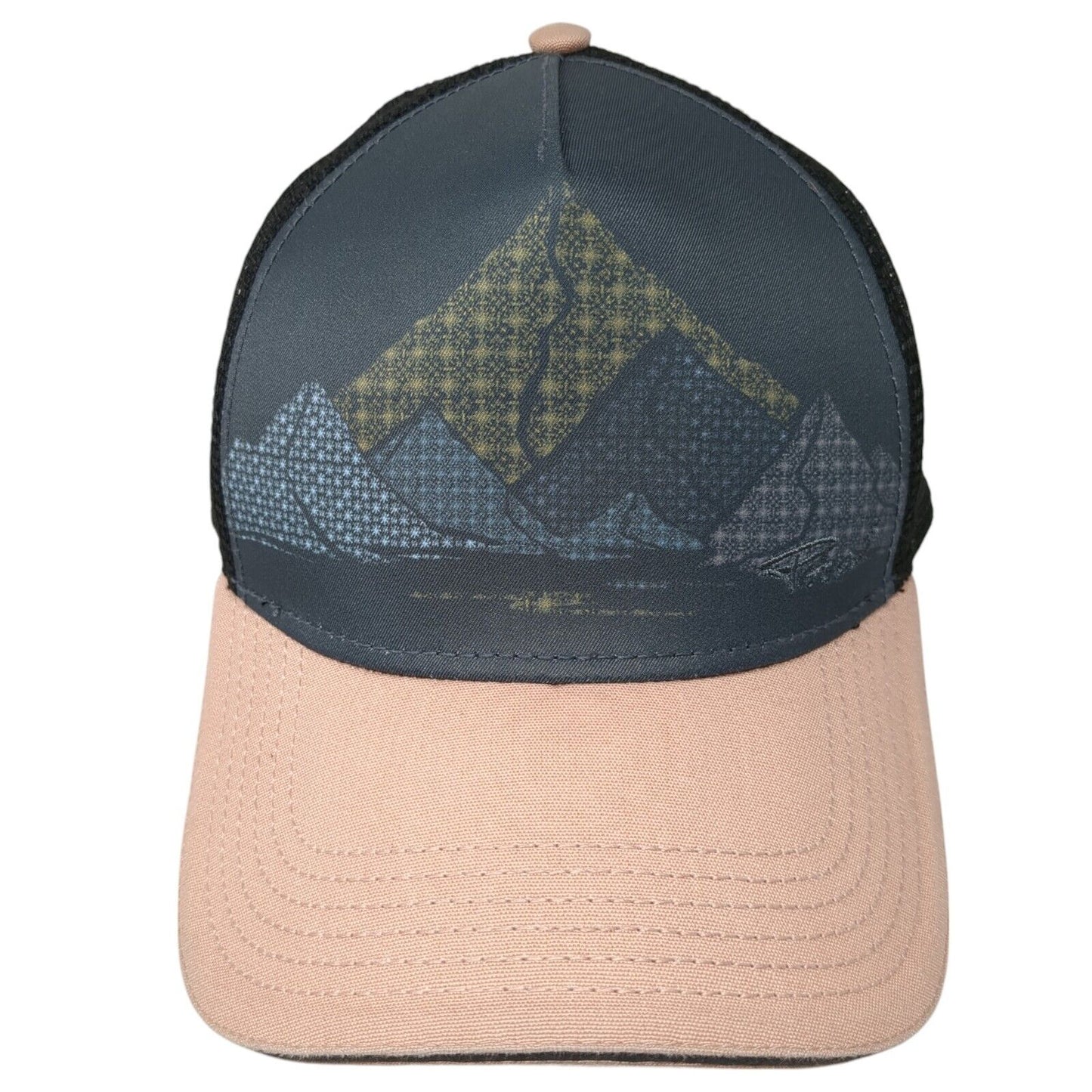 Mountains Snapback Mesh Back Trucker Hat Multi One Size Colorblock