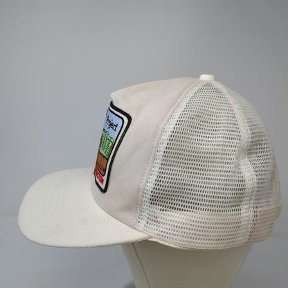 Crown Trucker Hat White OS Exxon LaBarge Project Oil Gas Wellfield Snapback