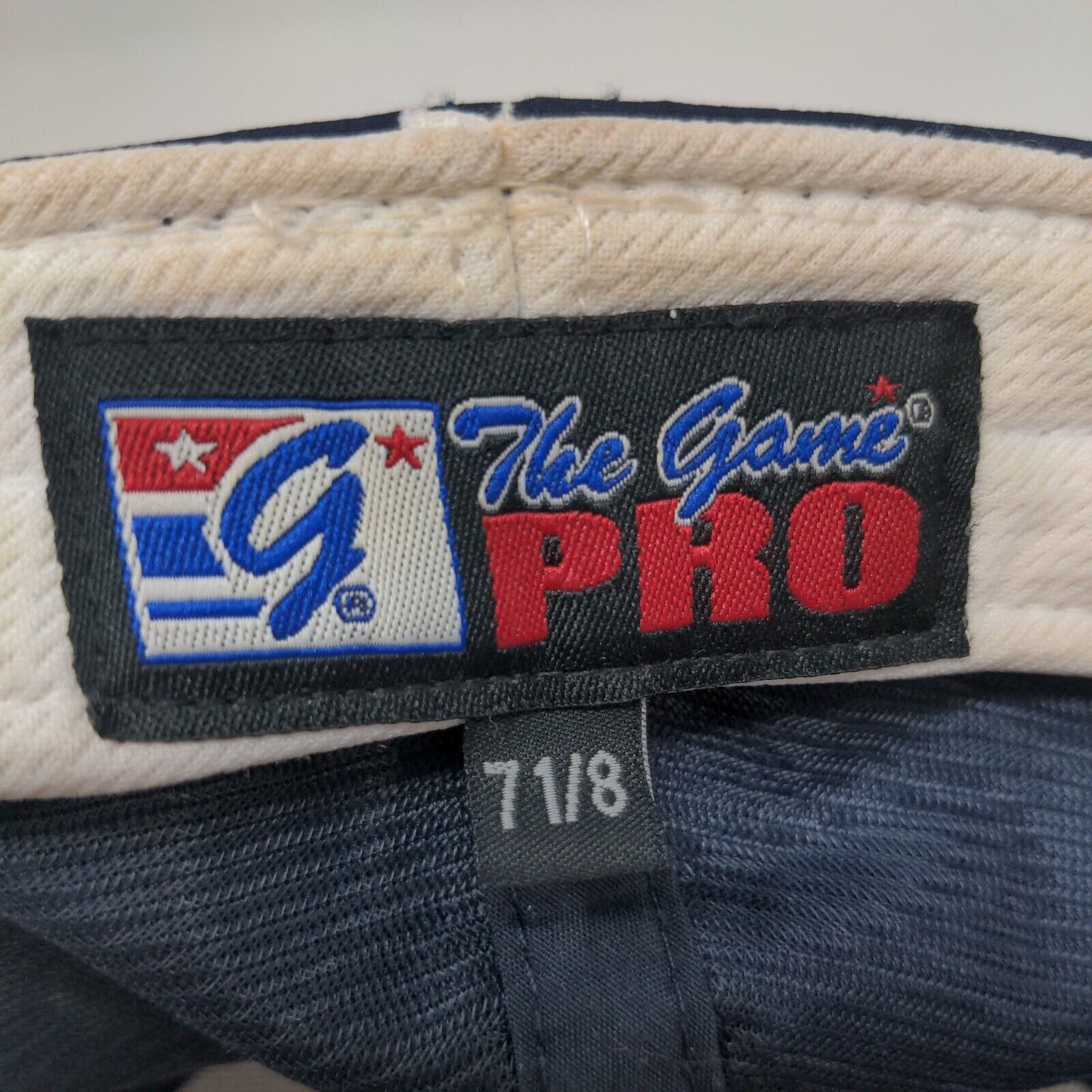 The Game Pro Southwest Fitted Hat Blue Size 7 1/8 Embroidered Logo