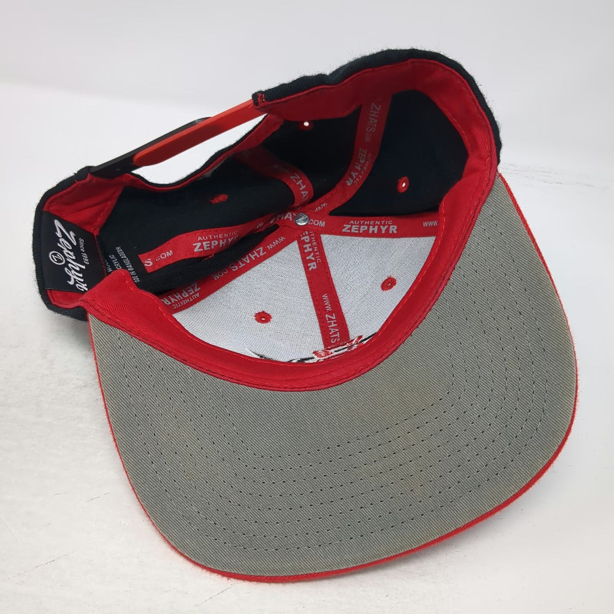 Zephyr Snapback Black Red Hat One Size San Diego State Aztecs Gray Underbrim