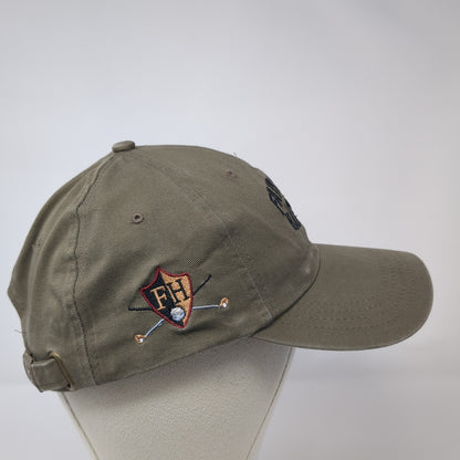 Fairfield Harbour C.C. Slideback Hat Brown One Size Embroidered Ahead