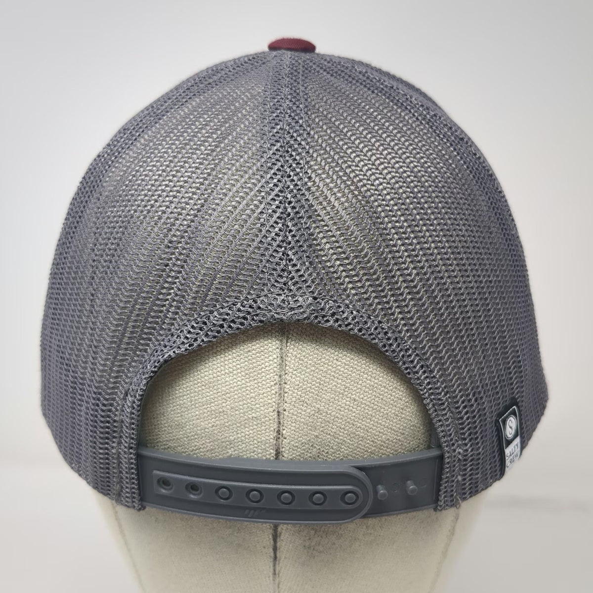 Salty Crew Red Baseball Cap One Size Mesh Back Snapback Patch Hat Adjustable