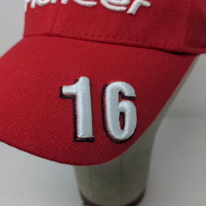 Targent Pioneer Men's Fitted Hat Red OSFA Embroidered #16 Rahal Letterman Racing