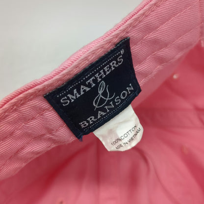 Smathers & Branson Baseball Cap Pink One Size 1965 Needlepoint Adjustable Hat