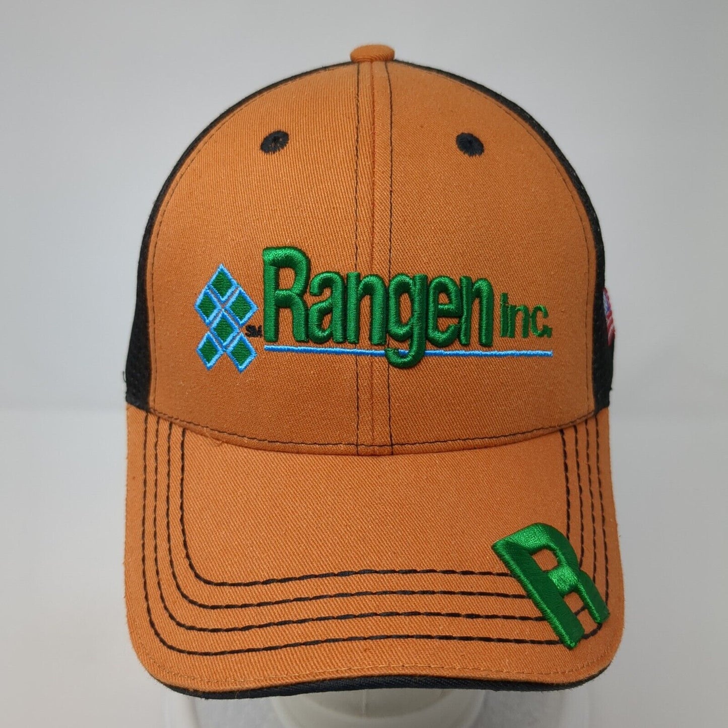 Rangen Inc Strapback Mesh Back Trucker Hat Multi One Size Embroidered