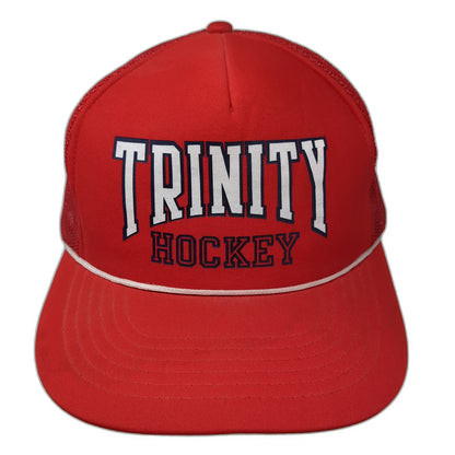Kenda Trucker Hat Red L White Blue Rope Snapback Mesh 5 Panel Trinity Hockey