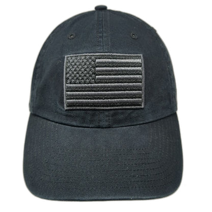 '47 NCAA Black Gray OSFM Cap American Flag OHT Adjustable Licensed Slideback Hat