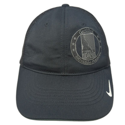 Nike Golf Baseball Cap Black M Idaho Potatoes Mesh Back Flexfit Hat Swoosh
