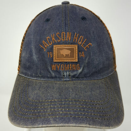 Legacy Trucker Hat Blue One Size Jackson Hole Wyoming Buffalo Patch Snapback