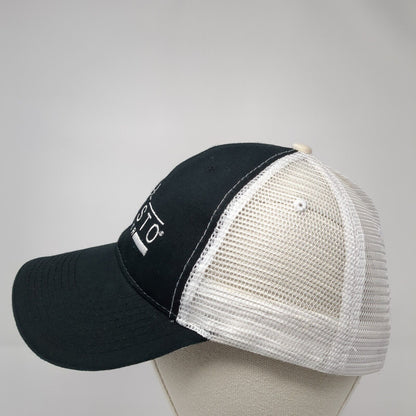 Emesto Silver Strapback Mesh Back Trucker Hat Black One Size Colorblock