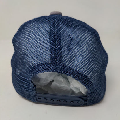 Unbranded Boy's Snapback Mesh Back Hat Blue Adjustable Graphic Dinosaur Logo
