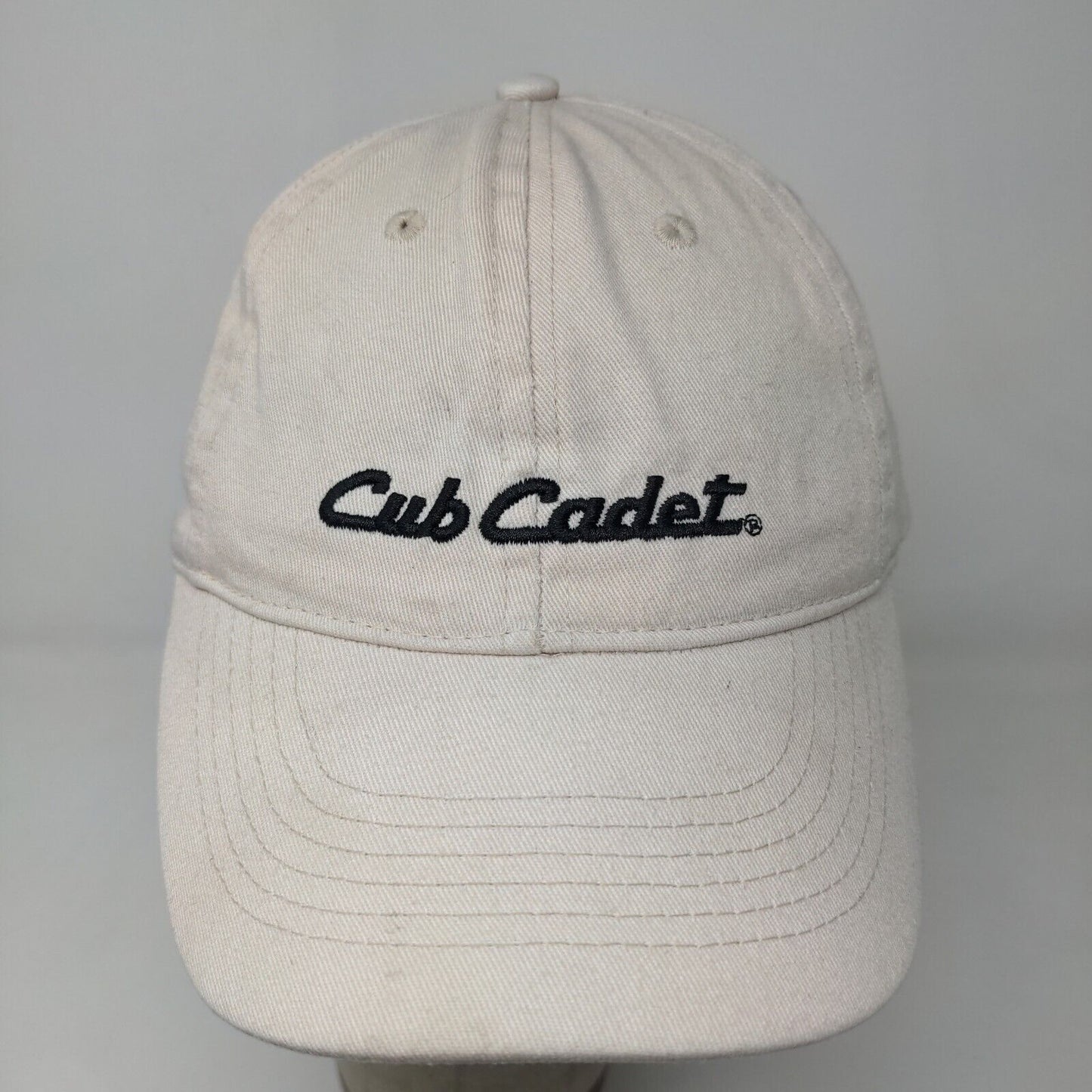 Cub Cadet Men's Strapback Hat Tan Embroidered Logo 100% Cotton