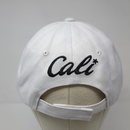 California Republic Bear Strapback Hat White OSFA Solid Embroidered