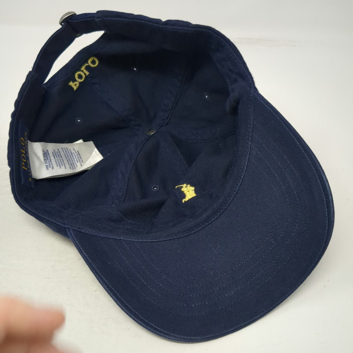 Polo Ralph Lauren Baseball Cap Blue One Size Slideback Yellow Pony Logo Hat