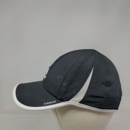 Adidas Aeroready Strapback Hat Black One Size Embroidered White Trim