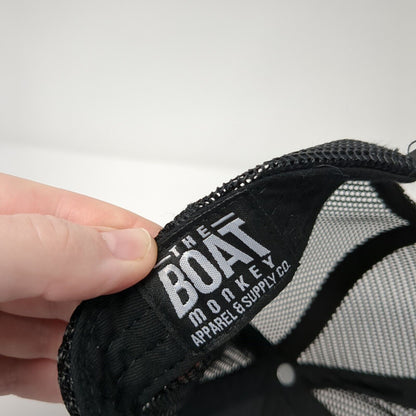 Russell Worldwide Snapback Mesh Back Trucker Hat Black One Size 6 Panel