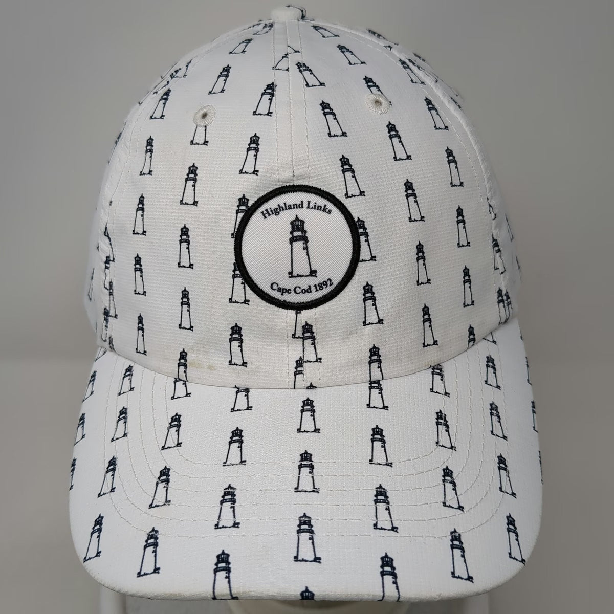Imperial Baseball Cap White One Size Highland Links Cape Cod Lighthouse Logo Hat