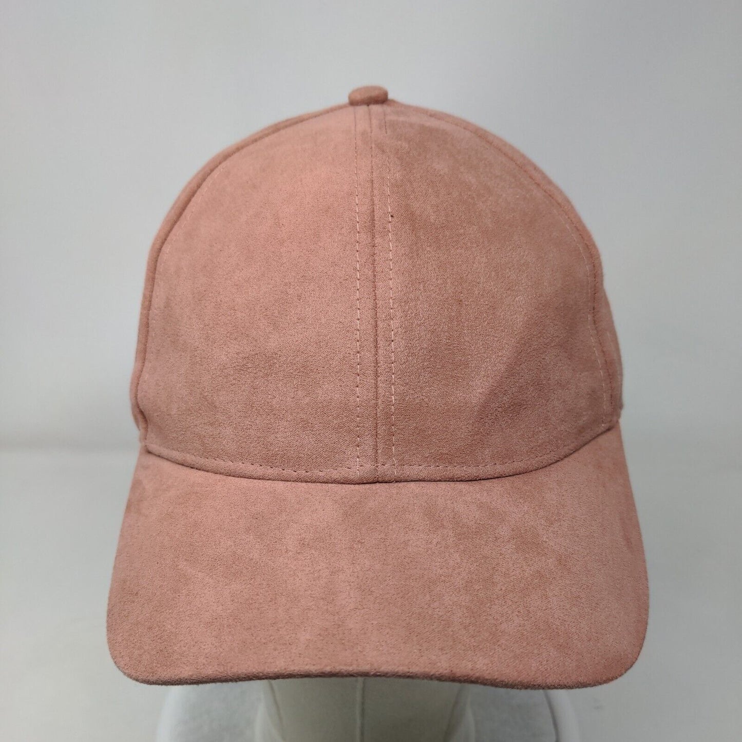 H&M Fitted Hat Pink L/58 Suede Solid Blank Lined Outdoor 6 Panel