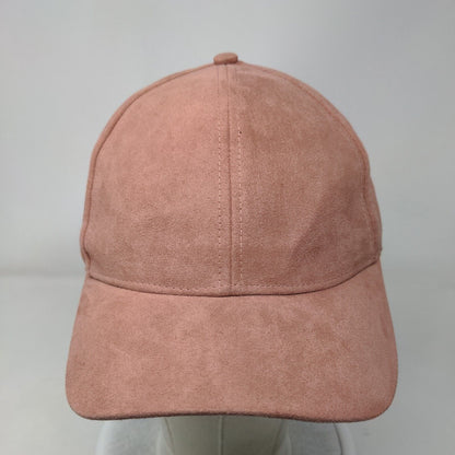 H&M Fitted Hat Pink L/58 Suede Solid Blank Lined Outdoor 6 Panel