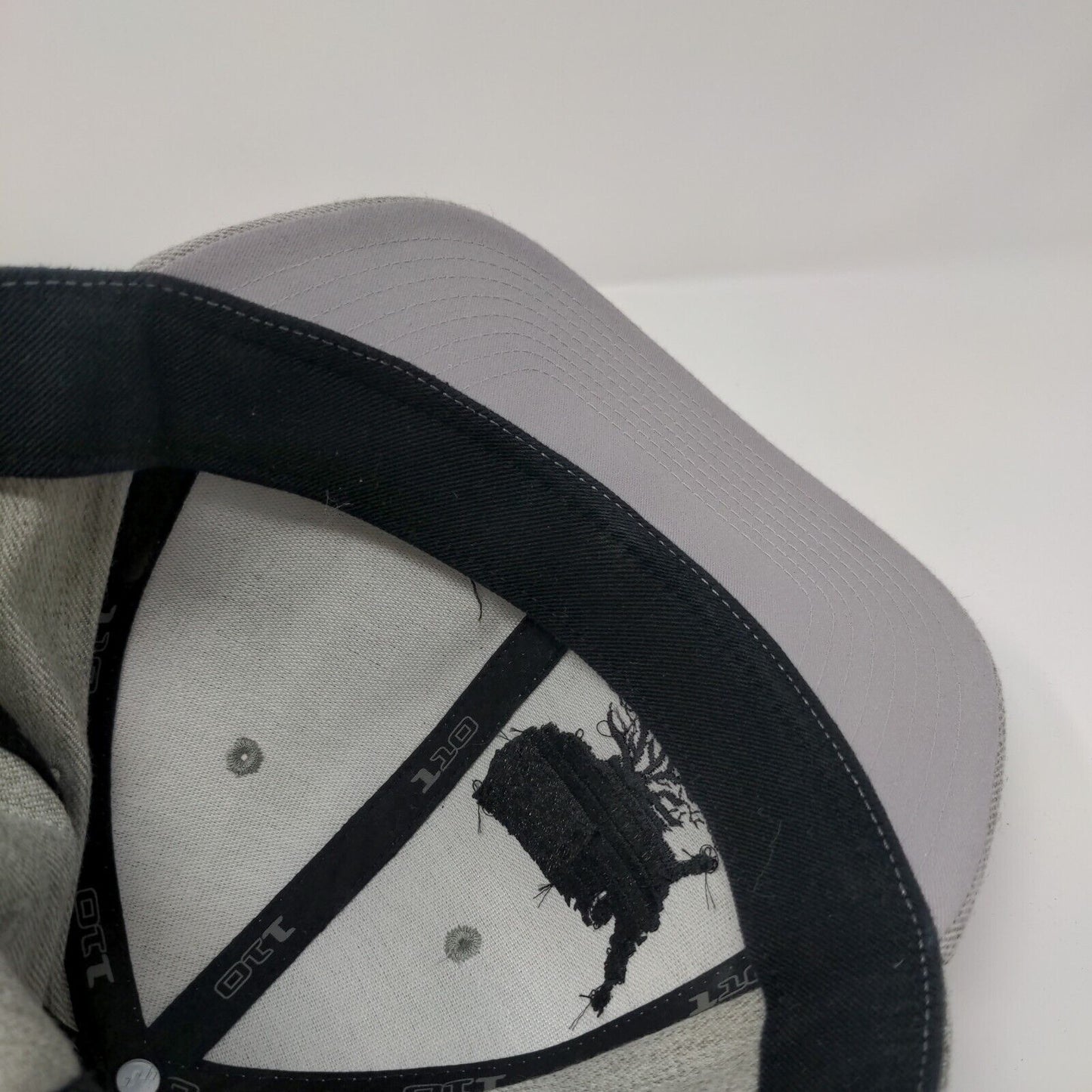 Roots Snapback Hat Gray One Size Adjustable Embroidered 110 Flexfit Tech Yupoong